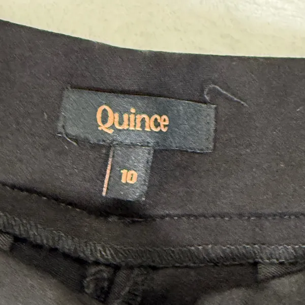 Quince Ultra-Stretch Ponte Trouser Black Wide‎ Leg Pants Womens Size 10 LB70749 - Image 2