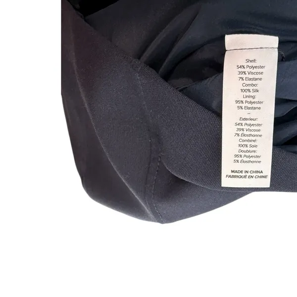 Cinq a Sept Marian Gown Navy Silk Draped Bow Side Slit Maxi Dress NWT Size 6 - Image 16