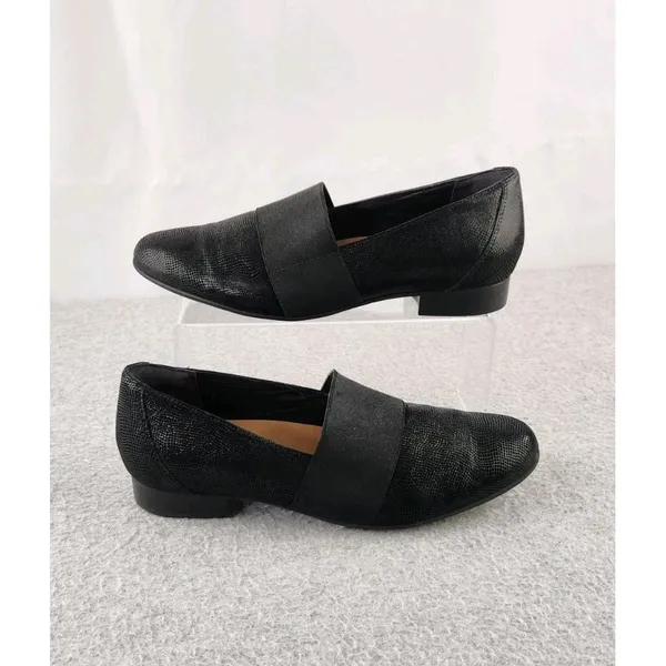 Clarks Women's Un Blush Lo Slip-On Black Suede Dress Shoes - Comfy - Size 9.5‎ M - Image 15