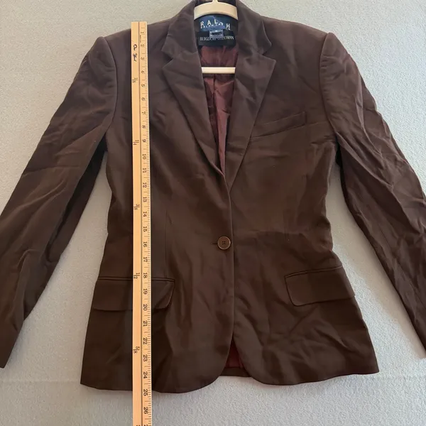 Ralph Lauren Bergdorf Goodman Wool Blend Blazer Brown Vintage Women Size 6 - Image 6