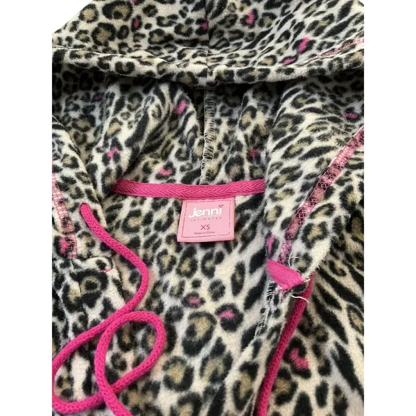 Jennifer Moore Jenni Intimates Women’s Sleep Hoodie Dress Leopard Size XS #D1 - Image 8