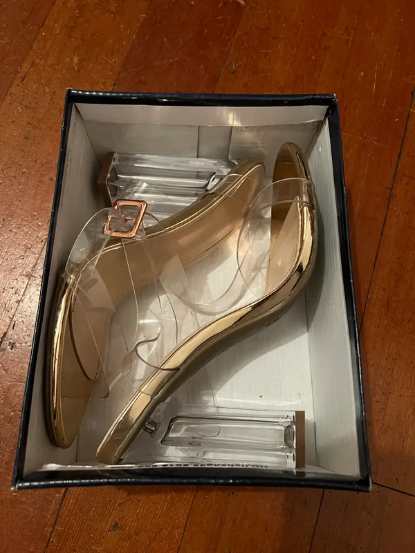 Clear Strappy Heels Size 6.5 - Image 2