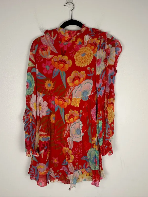 Farm Rio Hudson Floral Mini Dress Women’s S - Image 7