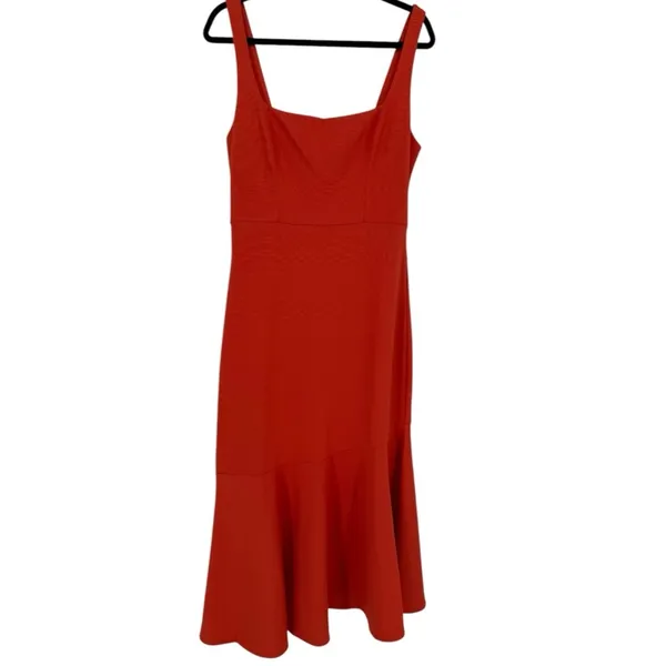 NWT‎ Anthropologie Ariana Square Neck Asymmetrical Ruffle Hem Tank Dress Medium - Image 5