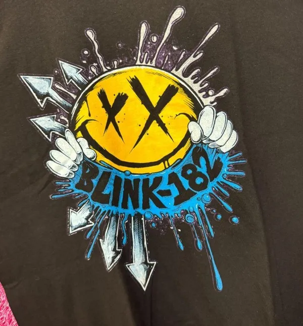 Blink 182 Smiley Face Splash Rock T-shirt size XL - Image 4