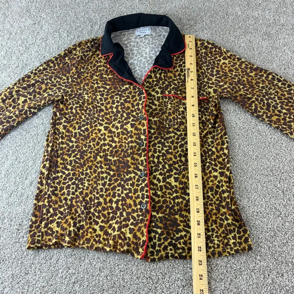 Skivys‎ Femme Leopard Print Pajama Set Womens Small Sleepwear Loungewear - Image 3