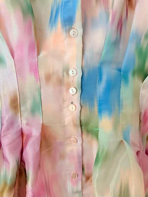 Anthropologie The Tobie Organza Mini Shirtdress by Exquise, Size M - Image 8