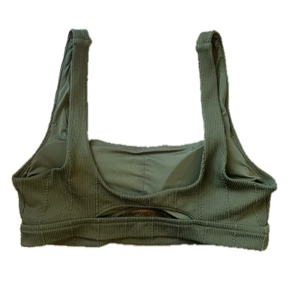 Aerie Sage Ribbed Bralette Bikini Swim Top XL - Image 2