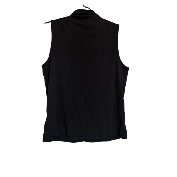 Athleta Womens‎ Mock Neck Sleeveless Tank Top Black Cotton Blend Size S Small - Image 8