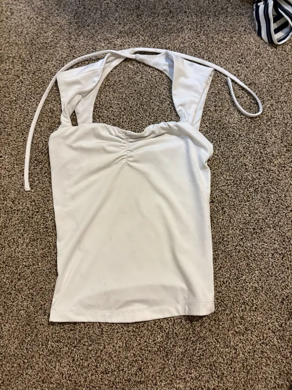 White tank top with tie in the back from target  - Image 2