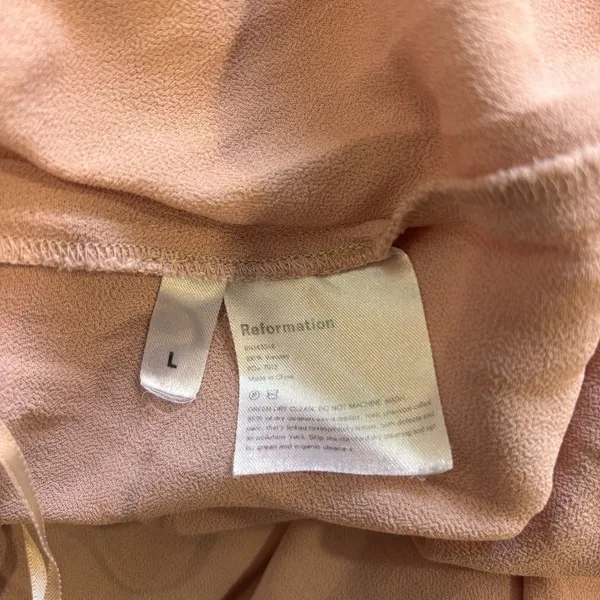 Reformation Winslow Wrap Maxi Dress in Blush Pink Women's Size Large READ FLAW - Image 8