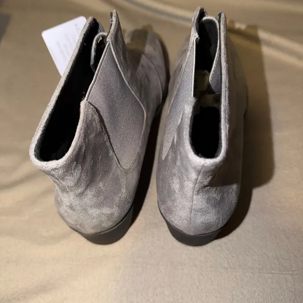 Aerosoles Carin Grey Wedge Platform Ankle Boots Side Zip Women 12M‎ New - Image 5