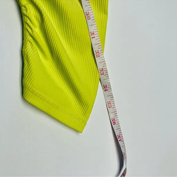 Zyia Active Leggings Womens 12 Neon Yellow Blue Parallel Luxe Hi-Rise 7/8 Yoga‎ - Image 12