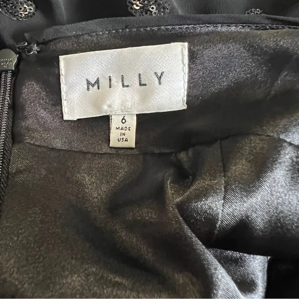 Milly NWT Black Sequin Halter Open Back Formal Gown Dress Size 6 - Image 7