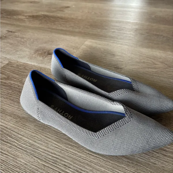 Rothy's The Point Cloud Grey Birdseye Flats - Image 6