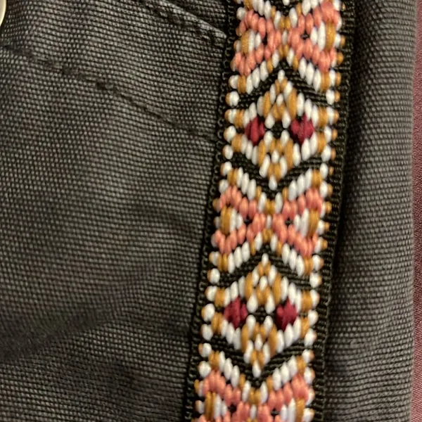 Anthropologie Embroidered Side Stripe‎ Black ankle pants Size 0 boho high rise - Image 8