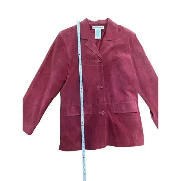Jessica Holbrook‎ red leather jacket blazer vintage Small - Image 2
