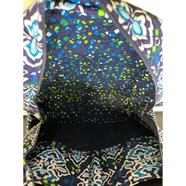 Vera Bradley Ink Blue Women's Floral Campus Backpack SKU 6098 - Image 9