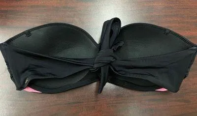 PINK Victoria’s Secret Black Strapless Bikini Top Size Large - Image 2