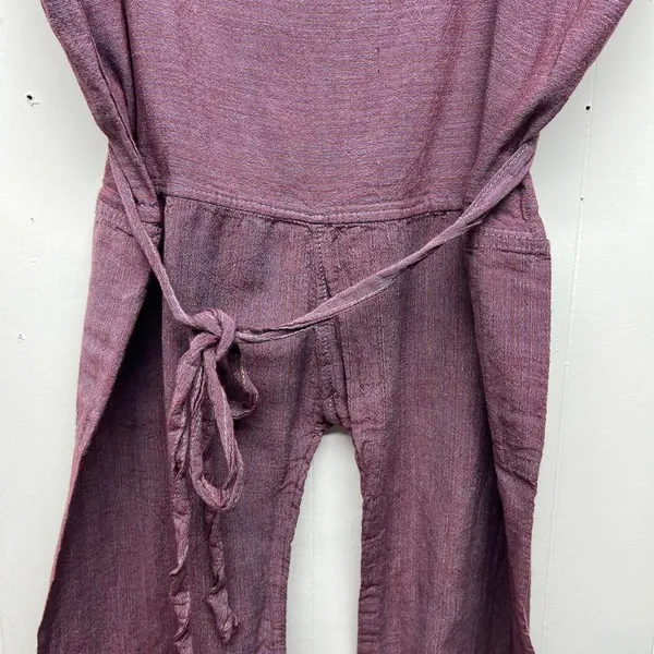 Women's Pull On Strapless Ankle Jumpsuit Size Large Tie Back Lightweight - Image 10