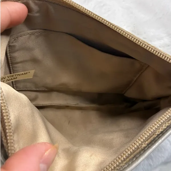 COACH Tan Signature Canvas Turnlock Wristlet - Image 8