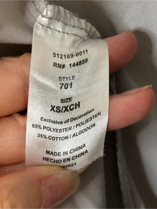 Excellent Preloved Condition Adar Gray Universal Scrub Uniform Drawstring Pant Size XS - Image 4