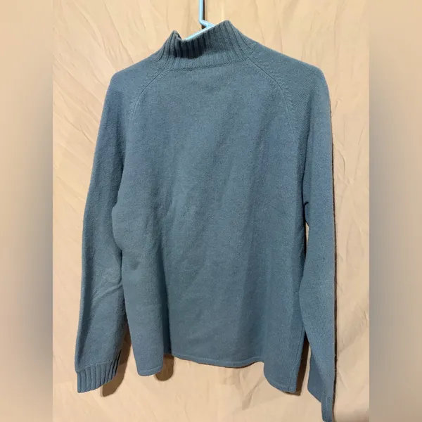 JCrew 100% Lambswools Light Blue Crew Neck Sweater Size Large - Image 3