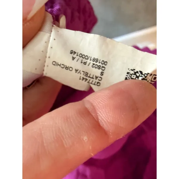 Gap Swing Dress Size S Purple Cattelya Orchid‎ Cotton Gauze Embroidered Boho - Image 7