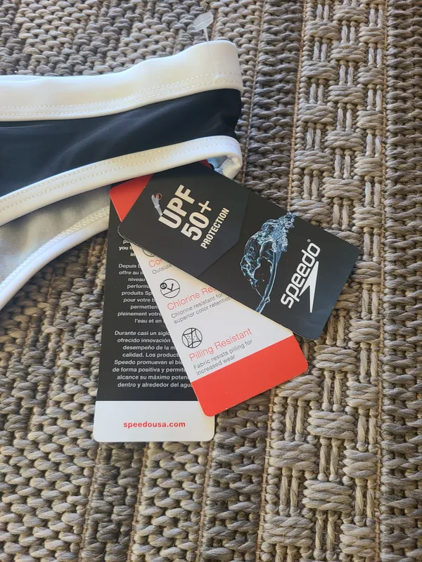 NWT Speedo Navy & White Bikini Bottoms Only MEDIUM - Image 3