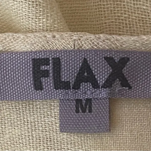 FLAX 100% Linen Yellow Woven Windowpane Check Tank Top Lagenlook Medium FLAW - Image 13