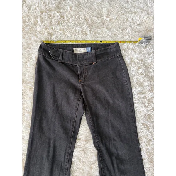 y2k GAP‎ Black Jeans Stretch Bootcut wide leg Denim Womens Size 6 - Image 5