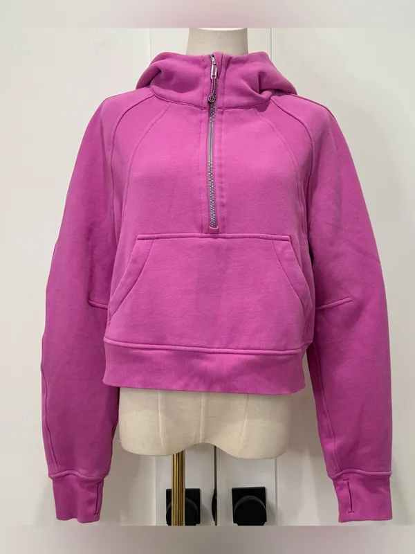 Lululemon Scuba Oversized Half-Zip Hoodie XS/S Pow Pink Tone Lounge Athleisure - Image 6