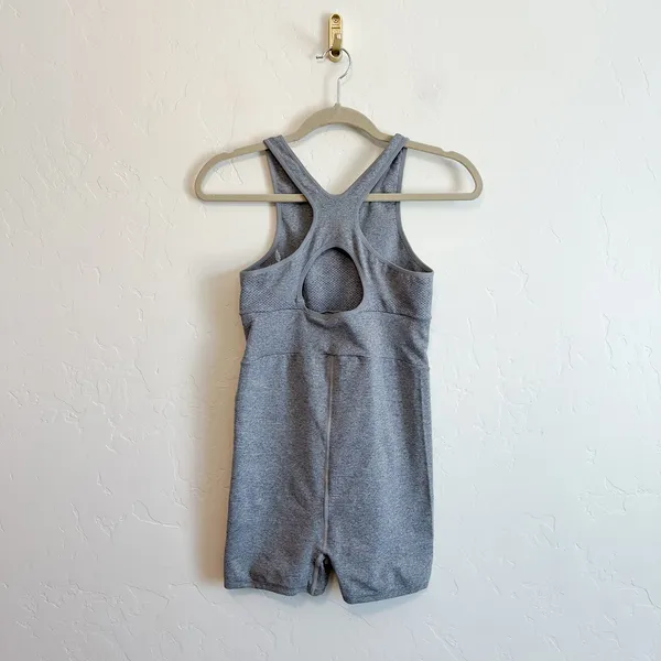 Free People Movement | Every Single Time Heather Athletic Runsie Romper in Gray - Image 5
