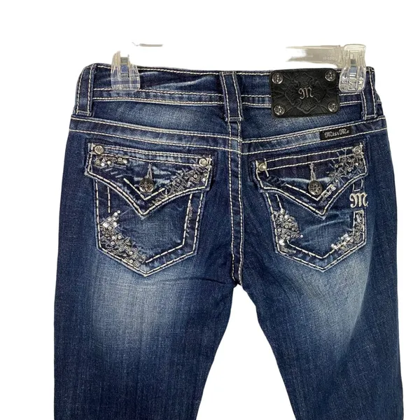 New Miss Me Jeans Women’s Size 26 skinny Denim Embellished flap Pockets‎ - Image 11