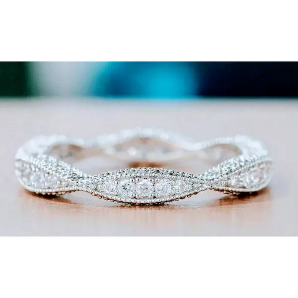 NEW 1 Ct Pretty Pave Simulated‎ Diamond Eternity Wedding Band Ring, Size 10 - Image 3