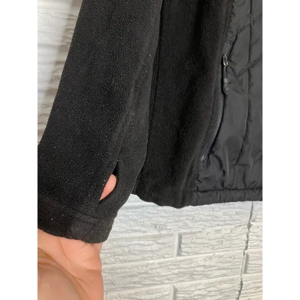 New Balance heatloft hybrid jacket quilted & fleece black‎ womens size large - Image 2