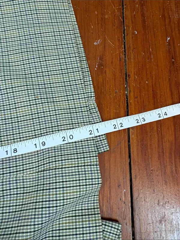Vintage 1990s Ann Taylor Plaid Skirt Suit Set Yellow Blue Size 8 / 10 Cotton - Image 14