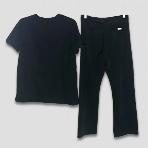 Figs Technical Collection Scrub Set Casma Top Straight Leg Pants Black sz S - Image 4