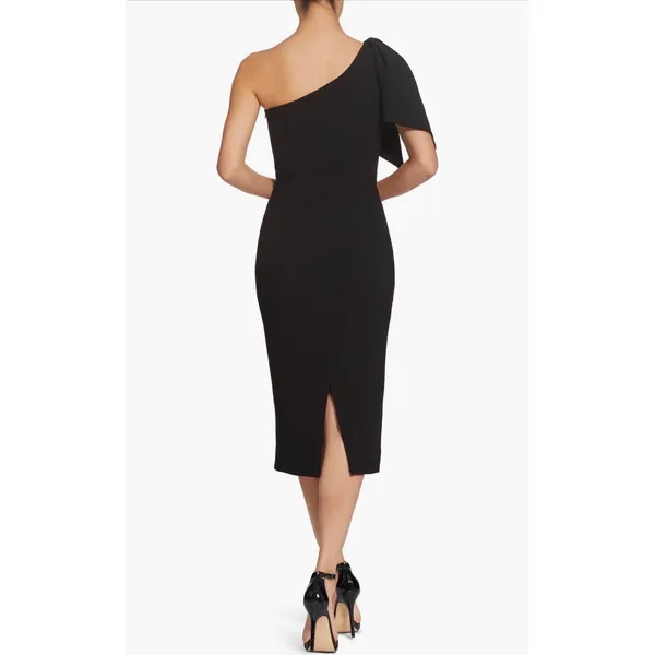 Dress the Population‎ Tiffany One-Shoulder Midi Dress Small Black NWT - Image 3