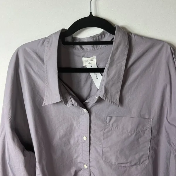 Wilfred free button down shirt relaxed purple slate women’s size‎ XL NWT - Image 2