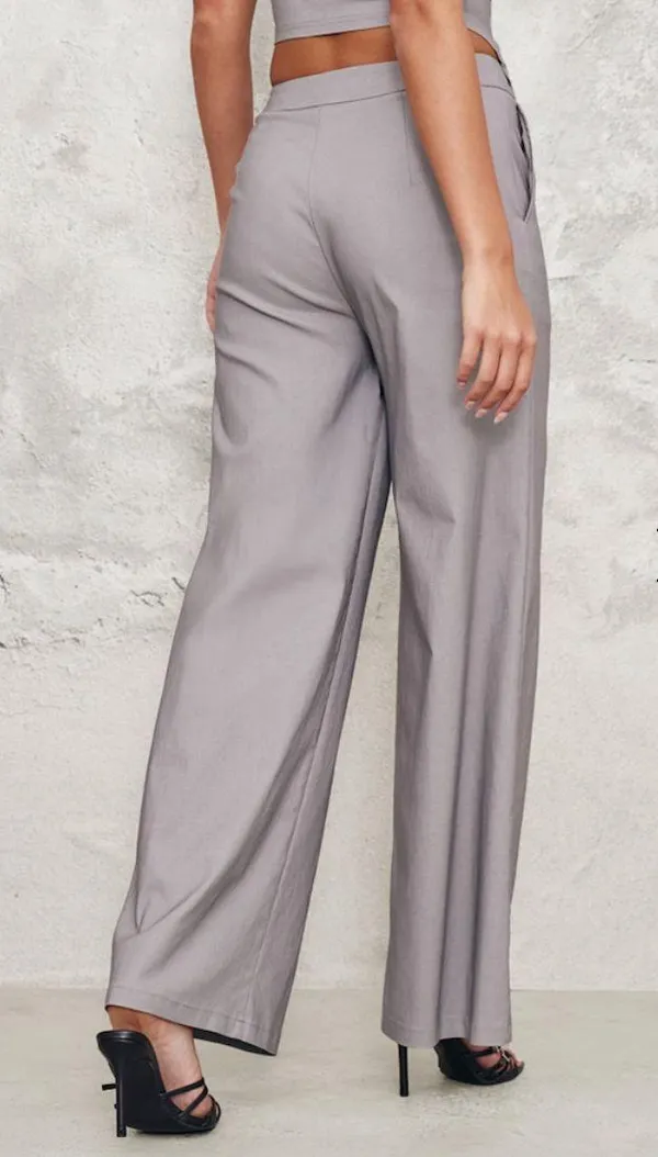 Pretty Little Thing Gray Work Pants - Image 2