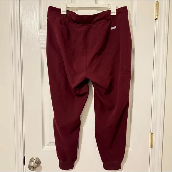 FIGS Maroon Zamora Joggers Size XL Petite Scrub Pants - Image 9