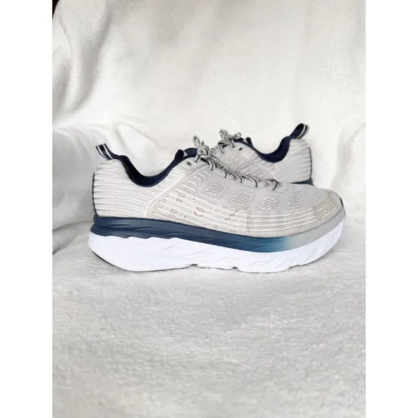 Hoka Bondi 6 Women's Size 9.5 Lunar Rock Nimbus Cloud Running Shoes Sneakers - Image 7