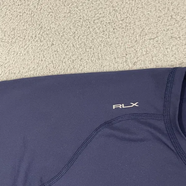 RLX Ralph Lauren Shirt Women XL Navy Performance Athletic Short Sleeve - Image 2