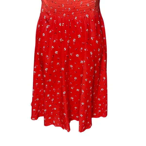 Gap Sundress Orange Floral Print V Neck Sleeveless A Line Summer Dress XS Casual - Image 7