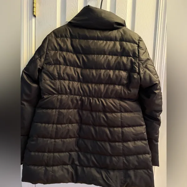 Ann Taylor LOFT Women's Black Double Breasted Puffer Jacket Size M - Image 3
