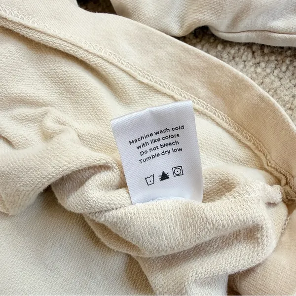 Vetta Capsule Raglan Sweatshirt Vintage Cream Stretch Cotton XS - Image 4