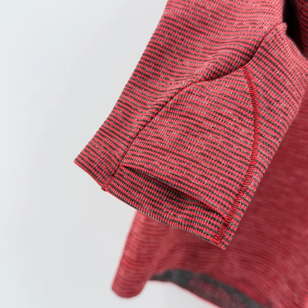 Lululemon Swiftly Tech Long Sleeve Shirt 2.0 Race Length Red Black Stripe 10 - Image 2