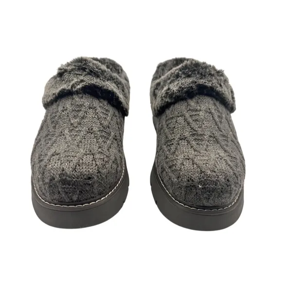 Skechers 10 Cozy Knit Memory Foam Platform Slipper Clogs With Faux Fur Trim - Image 2