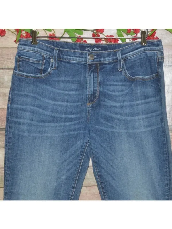 Driftwood Jeans Womens 31 Blue Straight Leg Medium Wash Stretch Premium Denim - Image 4